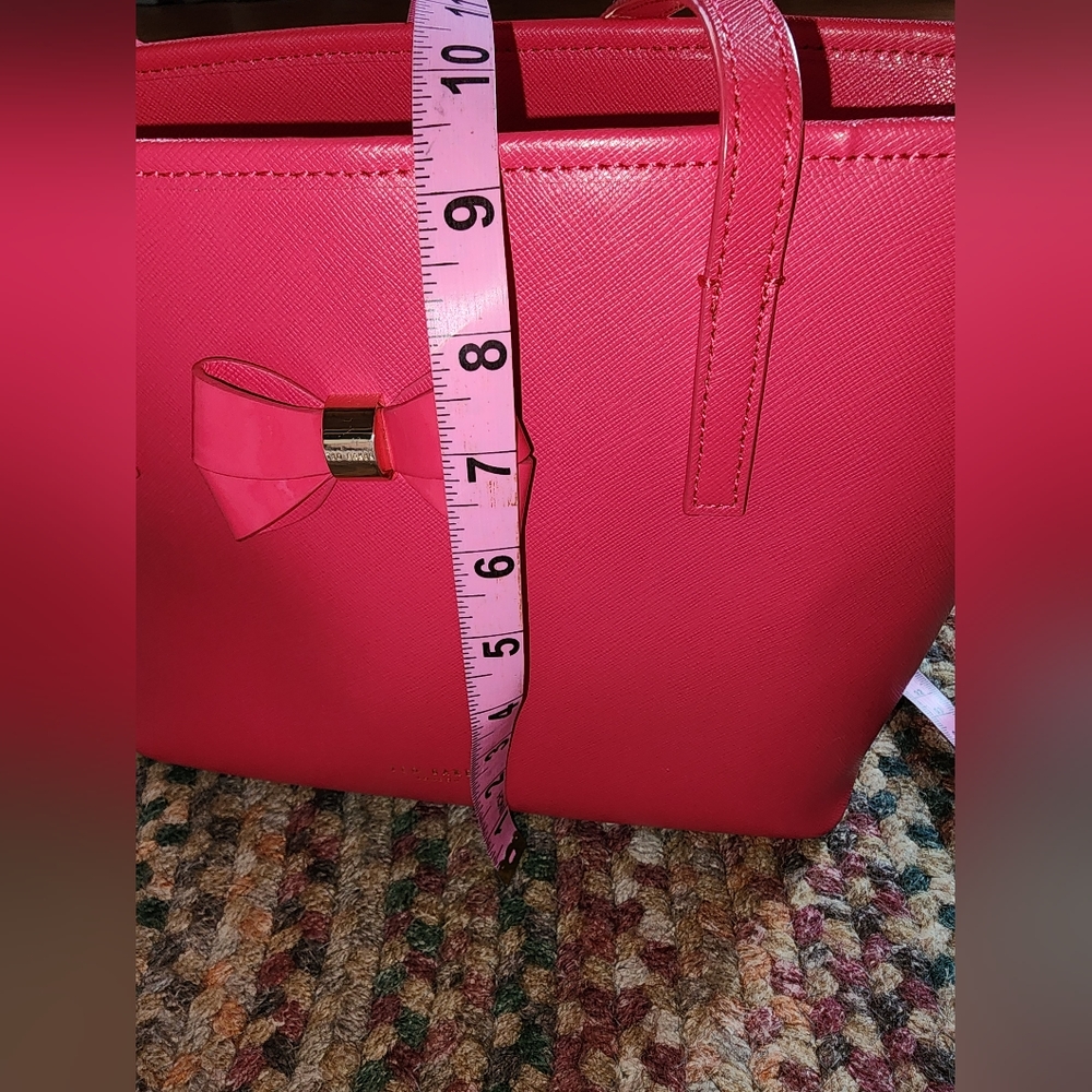 Ted Baker Hot Pink Tote with Bow Accent - Picture 12 of 15